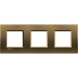 LivingLight Рамка прямоугольная, 3 поста, цвет Бронза