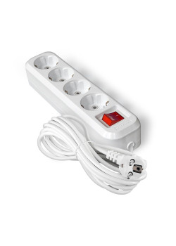 Удлинитель 4х7м с заземл. IP20 S-304А ПВС 3х1.5 с выкл. Universal 1736