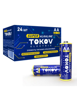 Элемент питания алкалиновый LR6/AA (уп.24шт) TOKOV ELECTRIC TKE-ALS-LR6/C24