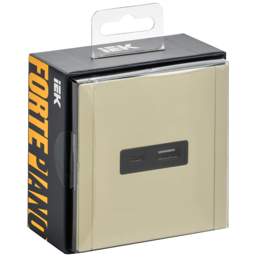 FORTE&PIANO Розетка USB A+C 18Вт FP851M металл слоновая кость IEK FORTE&PIANO Розетка USB A+C 18Вт FP851M металл слоновая кость IEK