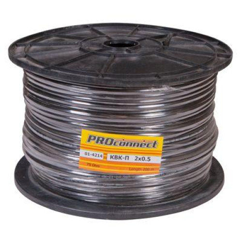 Кабель КВК-П-2+2х0.5 200м Ч (м) PROCONNECT 01-4214 Кабель КВК-П-2+2х0.5 200м Ч (м) PROCONNECT 01-4214