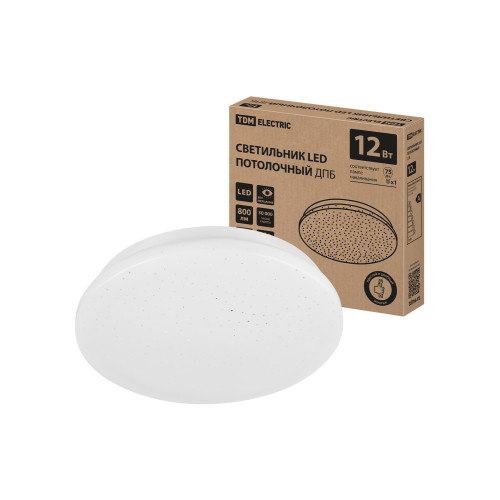 Светильник LED потолочный ДПБ 02, 12 Вт, 4000 К, Звездное небо, TDM