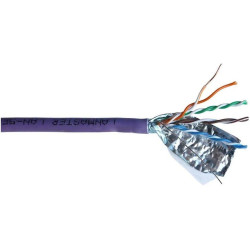 Кабель информационный Lanmaster LAN-5EFTP-HFLT-VI кат.5E FTP 4 пары 24AWG LSZH внутренний 305м фиолетовый