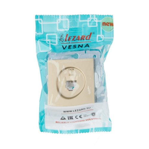 Розетка компьютерная VESNA зол. 140 LEZARD 742-3688-140 Розетка компьютерная VESNA зол. 140 LEZARD 742-3688-140