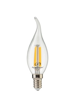 Лампа светодиодная филаментная RS LED F BхS E14 7W 220-240V 2700К 7Вт свеча на ветру 810лм Ra 90 15011045087
