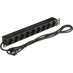 Блок распределения питания Lanmaster NM-PD16A-9XSH-2.0 гор.размещ. 9xSchuko базовые 16A Schuko 2м