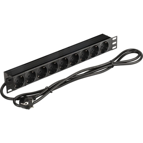 Блок распределения питания Lanmaster NM-PD16A-9XSH-2.0 гор.размещ. 9xSchuko базовые 16A Schuko 2м