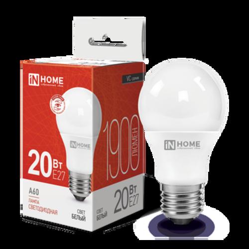 Лампа светодиодная/ Лампа светодиодная LED-A60-VC 20Вт 230В Е27 4000К 1900Лм IN HOME