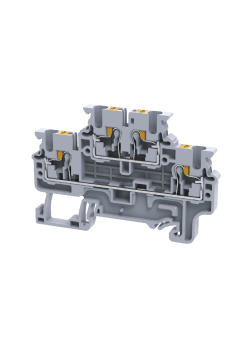 Клемма 2х-ярусная push-in OptiClip CPDL-2,5-2L-I-серый
