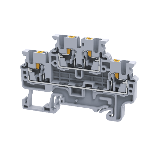 Клемма 2х-ярусная push-in OptiClip CPDL-2,5-2L-I-серый