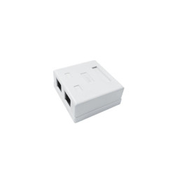 Розетка компьютерная 8P8C (RJ-45) UTP Cat.5e 2 порта TOKOV Eletrcic TKE-SMB-8P8C-2P-UTP