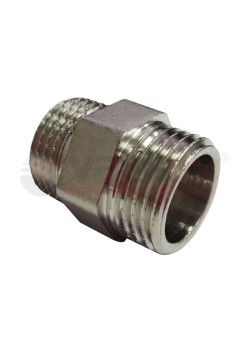 Ниппель никелированный НР-НР 1 1/2дюйм (50/10) VALFEX VF.582.N.112