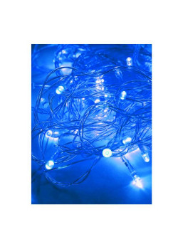 Гирлянда светодиодная 80LED син. прозр. провод 8.8м (7.3+1.5) 8 режимов мигания IP20 син. Космос KOC_GIR80LED_B