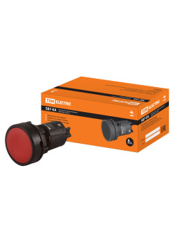 Кнопка SB7-EA45 с возвратом, 1НО+1НЗ, d22 мм, красная, IP40 TDM