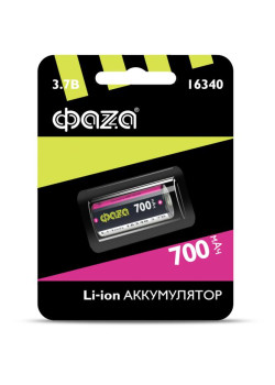 Аккумулятор 16340 3.7В Li-Ion 700мА.ч без платы защиты BL-1 ФАZА 5039087