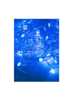 Гирлянда светодиодная 100LED син. прозр. провод 10.8м (9.3+1.5) 8 режимов мигания IP20 син. Космос KOC_GIR100LED_B