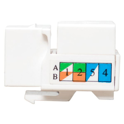 Модуль Keystone TERACOM PRO Cat.6 RJ-45 неэкран. 110 IDC 90 град. белый Модуль Keystone TERACOM PRO Cat.6 RJ-45 неэкран. 110 IDC 90 град. белый