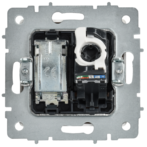 BRITE Розетка двойная TV+RJ45 кат.5E РТВ/РК12-БрАБ арктический белый IEK BRITE Розетка двойная TV+RJ45 кат.5E РТВ/РК12-БрАБ арктический белый IEK