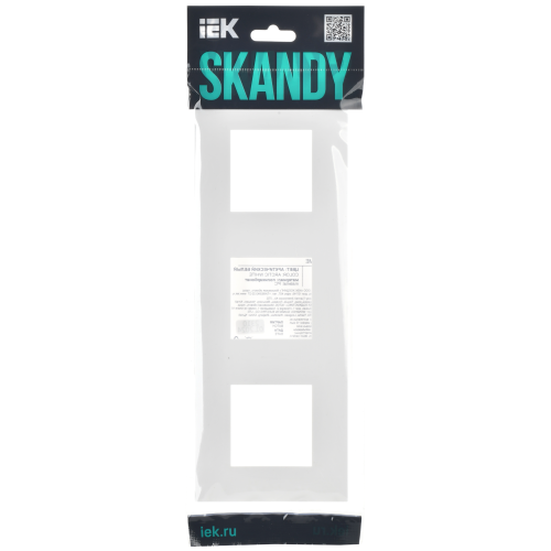 SKANDY Рамка 3-местная SK-F03W арктический белый IEK