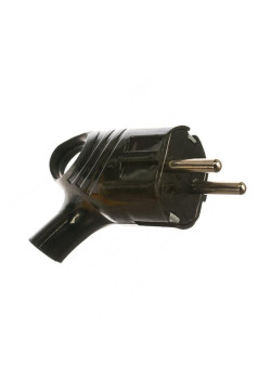Вилка электрическая с заземл. с кольцом (ушком) 16А 250В IP20 черн. TOKOV ELECTRIC TKL-PLUZR-C05