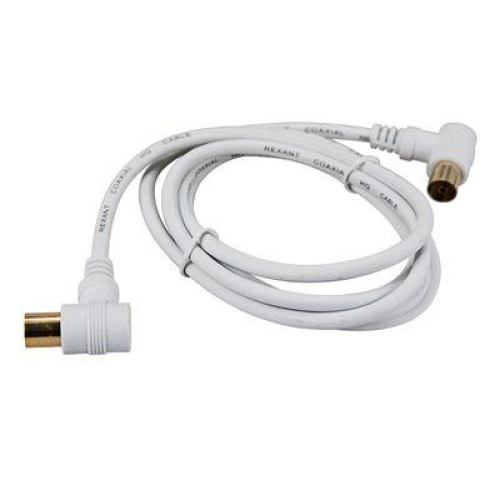 Шнур TV Plug - TV Jack 5м угловой бел. Rexant 18-0025 Шнур TV Plug - TV Jack 5м угловой бел. Rexant 18-0025