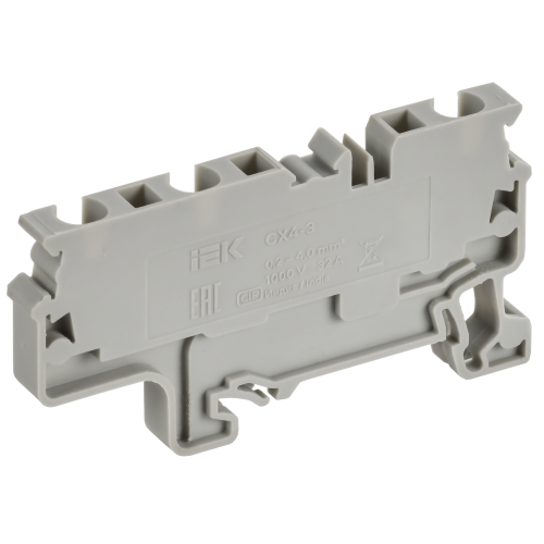 ARMAFIX Клемма пружинная CX4-3 4мм2 трехконтактная серая IEK