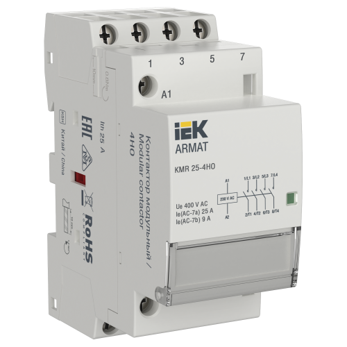 ARMAT Контактор модульный KMR 25А 230В AC 4НО IEK