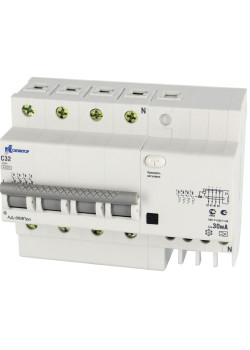 Дифференциальный автомат АД-063 4P 50А Idn-30mA тип А КОНТАКТОР