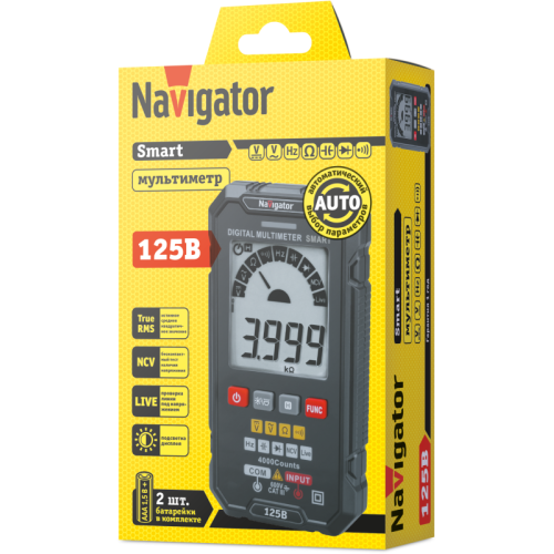 Мультиметр 95 769 NMT-Mm-125B True RMS Smart Navigator 95769