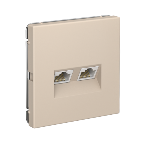 ARTGALLERY РОЗЕТКА двойная компьютерная RJ45+RJ45, кат. 5е, механизм, ПЕСОЧНЫЙ