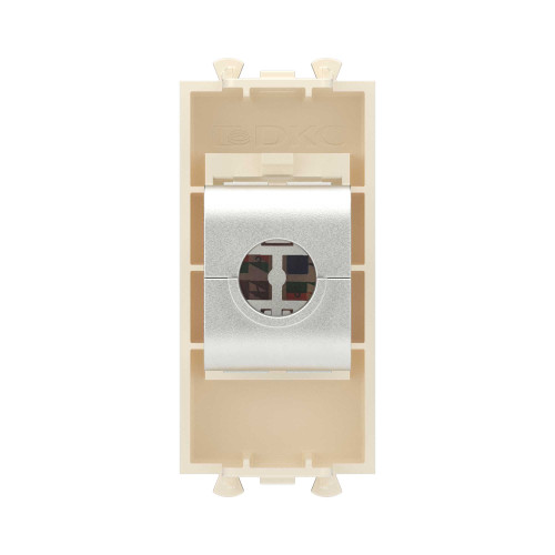 Компьютерная розетка RJ-45 без шторки модульная, кат.5е экранированная, Avanti, ванильная дымка, 1 модуль Компьютерная розетка RJ-45 без шторки модульная, кат.5е экранированная, Avanti, ванильная дымка, 1 модуль