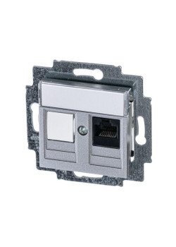 Розетка компьютерная Levit RJ45 кат.5E с заглушкой серебр. ABB 2CHH295117A6070