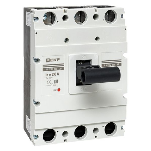 ВА-99М 800/630А 3P 10In 50кА с термомагнитным расцепителем EKF