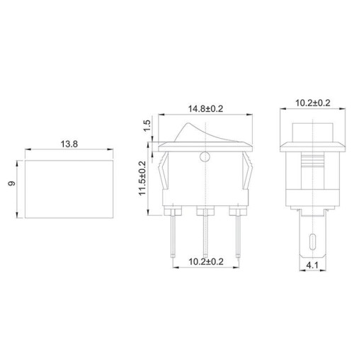 Выключатель клавишный 250В 3А (3с) ON-ON черн. Micro (RWB-102) Rexant 36-2030 Выключатель клавишный 250В 3А (3с) ON-ON черн. Micro (RWB-102) Rexant 36-2030