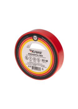 Изолента ПВХ 0.13х19мм 25м красная (уп.5шт) Kranz KR-09-2204