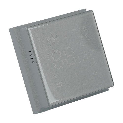 Терморегулятор Wi-Fi (механизм), STEKKER, 250В, 3500Вт, серия Эмили, RSW00-5119-10, платиново-серый, soft touch Терморегулятор Wi-Fi (механизм), STEKKER, 250В, 3500Вт, серия Эмили, RSW00-5119-10, платиново-серый, soft touch