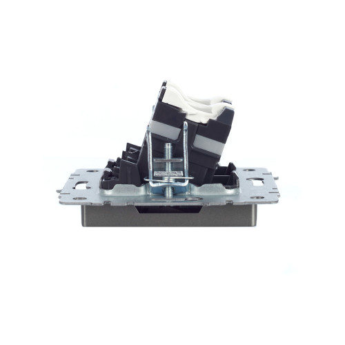 BRITE Розетка компьютерная двойная RJ45 кат.5E РК10-2-БрС сталь IEK BRITE Розетка компьютерная двойная RJ45 кат.5E РК10-2-БрС сталь IEK