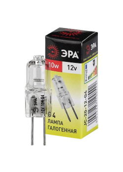 Лампа галогенная G4-JC-10W-12V ЭРА C0027367