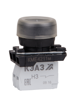 Кнопка КМЕ4211м-черный-1но+1нз-цилиндр-IP65-КЭАЗ