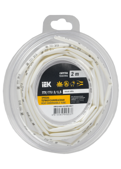 Трубка термоусадочная ТТУ нг-LS 3/1,5 белая (2м/упак) IEK