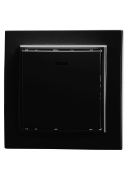Выключатель 1-клавишный c индикатором STEKKER, PSW10-9001-03, 250V, 10А, серия Эрна, черный