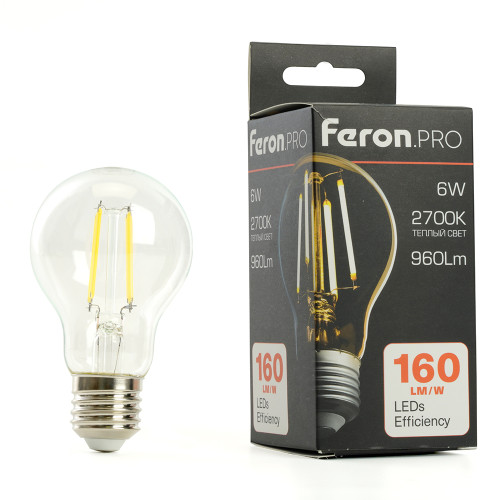 Лампа светодиодная Feron.PRO LB-1106 Шар E27 960LM 6W 175-265V 2700K