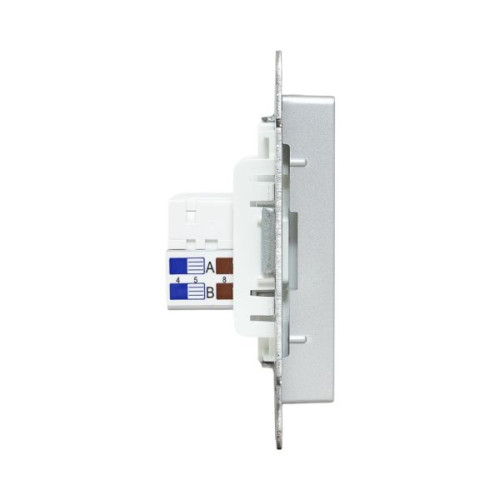 Механизм роз. RJ45 - 2шт, (cat5), алюм. Эпика EKF Механизм роз. RJ45 - 2шт, (cat5), алюм. Эпика EKF
