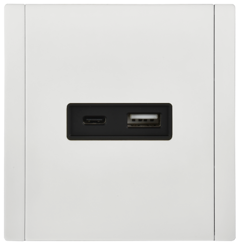 FORTE&PIANO Розетка USB A+C 18Вт FP251M металл белый IEK FORTE&PIANO Розетка USB A+C 18Вт FP251M металл белый IEK