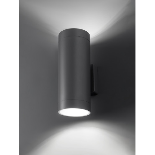 Светильник настенный LED, Тубо, 2х6 Вт, 4000 К, H252 мм, алюм./сер., вверх/вниз, IP65, TDM Светильник настенный LED, Тубо, 2х6 Вт, 4000 К, H252 мм, алюм./сер., вверх/вниз, IP65, TDM