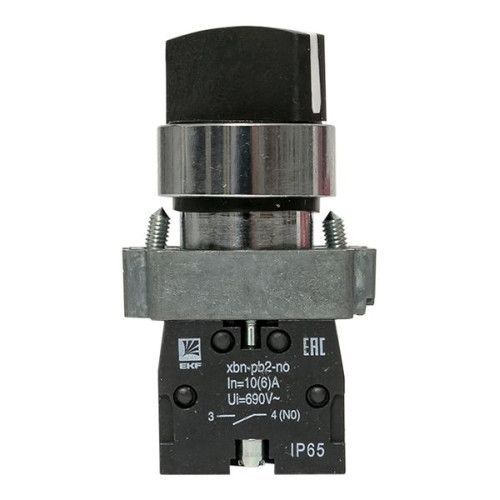 Переключатель BD21 2P короткая ручка NO IP65 EKF
