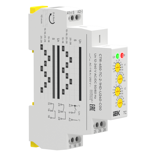 Реле циклическое TC реверсивное 2 контакта 12-240В AC/DC AC IEK