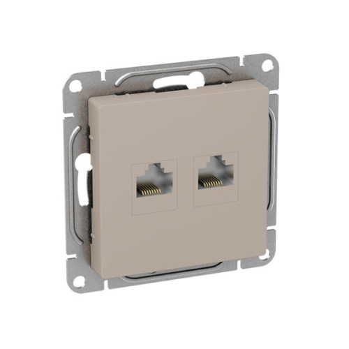 Механизм роз., RJ45 - 2шт, (cat6), крем., Эпика EKF Механизм роз., RJ45 - 2шт, (cat6), крем., Эпика EKF
