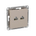 Механизм роз., RJ45 - 2шт, (cat6), крем., Эпика EKF Механизм роз., RJ45 - 2шт, (cat6), крем., Эпика EKF