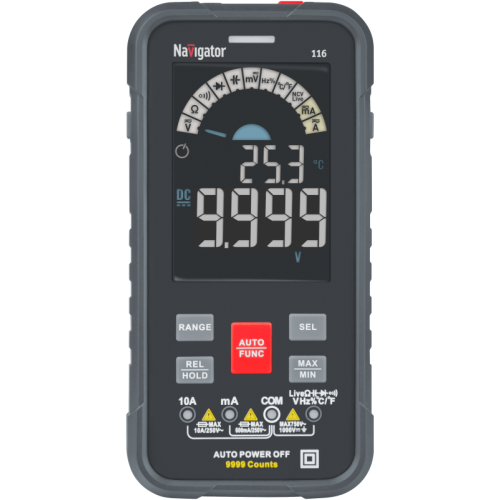 Мультиметр 95 771 NMT-Mm-116 True RMS Smart цветной дисплей Navigator 95771 Мультиметр 95 771 NMT-Mm-116 True RMS Smart цветной дисплей Navigator 95771